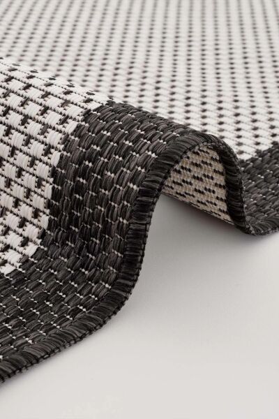 Sisaluxe Hav Toz Vermez Kolay Temizlenen Antrasit Hasır Dokulu Sisal Halı