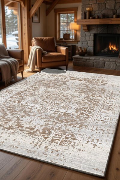 Drom Pamuk Dokuma Taban Kaymaz Şönil Makinede Yıkanabilir Kilim Salon Yatak Odası Mutfak Koridor Yolluk Kilim Vintage Eskitme Salon Halısı