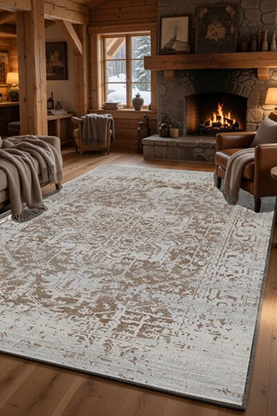 Drom Pamuk Dokuma Taban Kaymaz Şönil Makinede Yıkanabilir Kilim Salon Yatak Odası Mutfak Koridor Yolluk Kilim Vintage Eskitme Salon Halısı