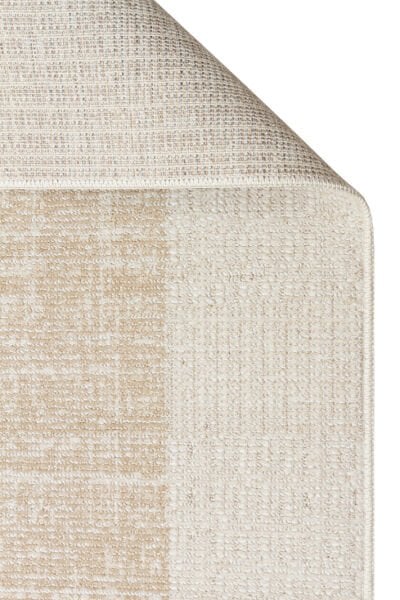 Sahara SHA 01 Cream Beige Naturel ve Yumuşak Tuşeli Modern ve Şık Desenlere Sahip Hav Vermeyen Makine Halısı Soft Salon Oturma Odası Halısı Eko Halı