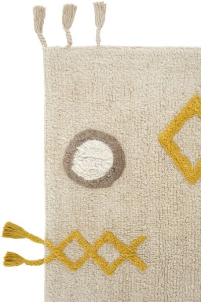 Eko Halı Cotton Bonn Multy XXW Q 12 Kaymaz Taban Yıkanabilir Natural Pamuk Bebek Çocuk Odası Halısı