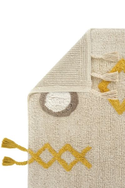 Eko Halı Cotton Bonn Multy XXW Q 12 Kaymaz Taban Yıkanabilir Natural Pamuk Bebek Çocuk Odası Halısı
