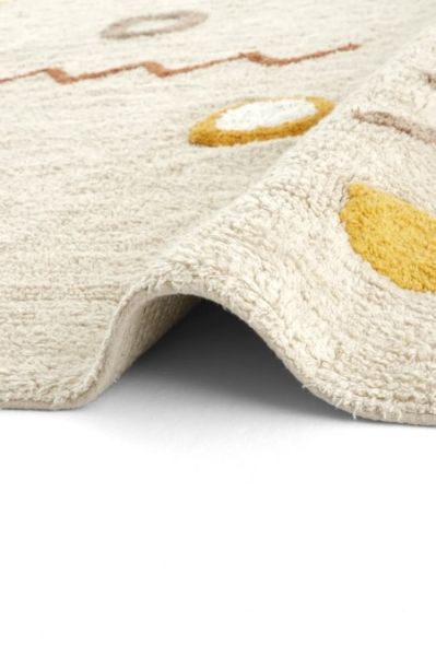 Eko Halı Cotton Bonn Multy XXW Q 12 Kaymaz Taban Yıkanabilir Natural Pamuk Bebek Çocuk Odası Halısı