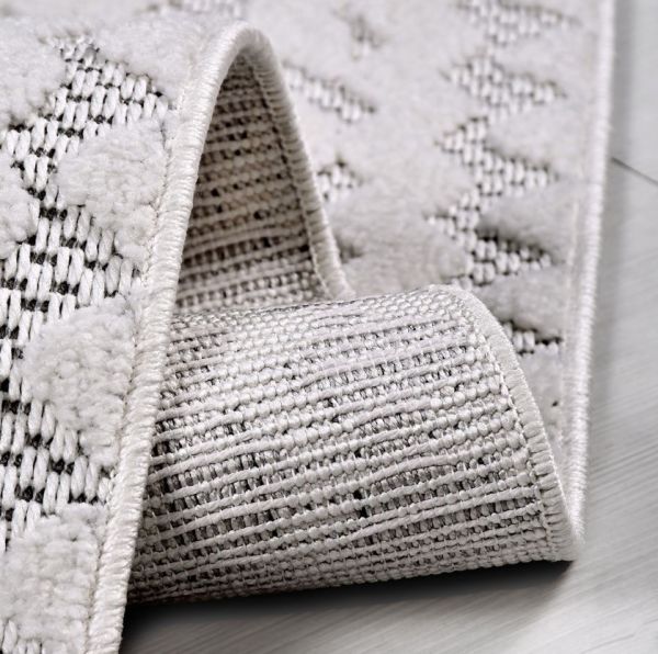 Crea Halı Rey 1856AK Beyaz Gri Yumuşak Dokulu Modern Halı My Crea Home