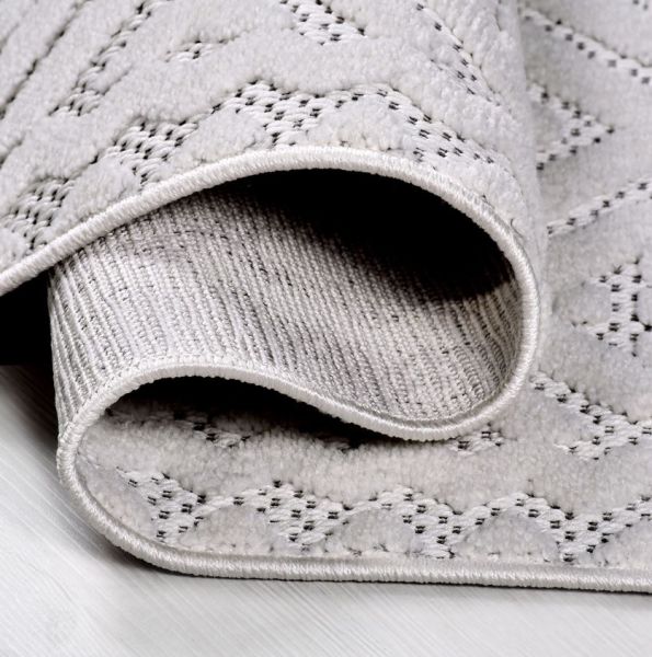 Crea Halı Rey 1856AK Beyaz Gri Yumuşak Dokulu Modern Halı My Crea Home