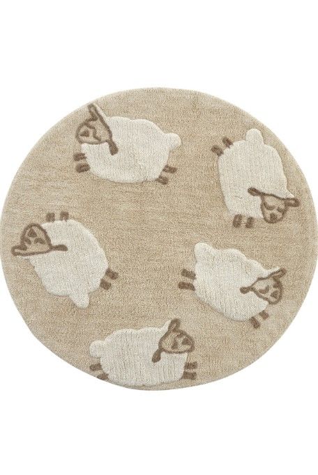 Eko Halı Cotton Bonn Multy XXW Q 11 Kaymaz Taban Yıkanabilir Natural Pamuk Yuvarlak Bebek Çocuk Odası Halısı