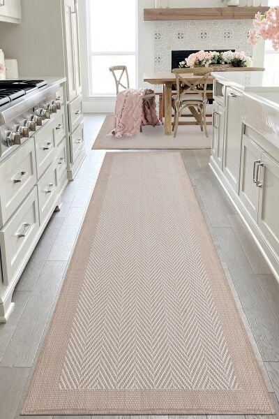 Norway Bej Krem Sisal Halı NR1 Dokuma Hav Toz Vermez Yıkanabilir Mutfak Balkon Koridor Halısı Kilim