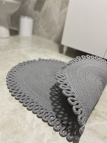 Halımax Milda Jüt Tekli Banyo Paspası Çift Taraflı Kaymaz Yıkanabilir Banyo Paspas Takımı