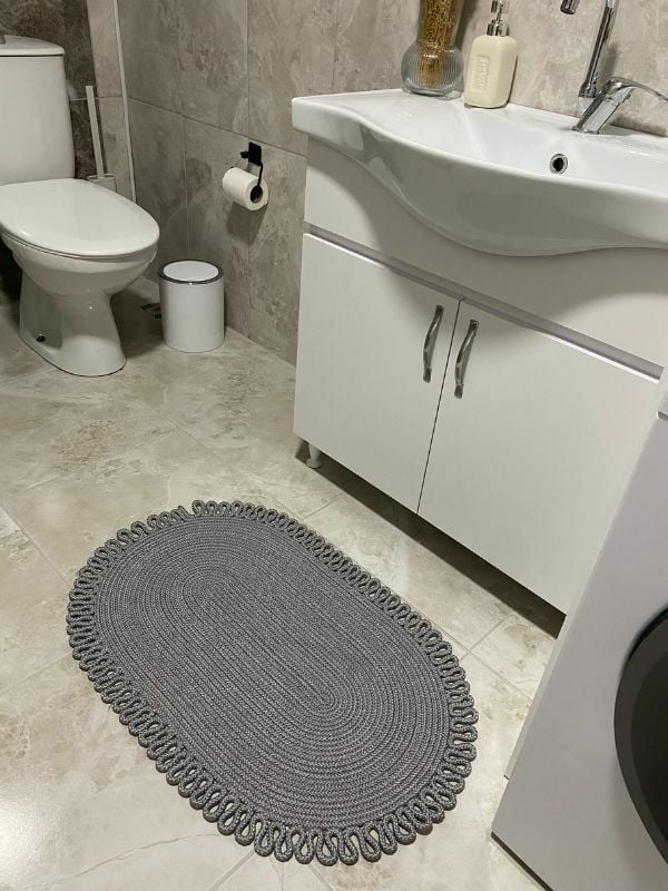 Halımax Milda Jüt Tekli Banyo Paspası Çift Taraflı Kaymaz Yıkanabilir Banyo Paspas Takımı