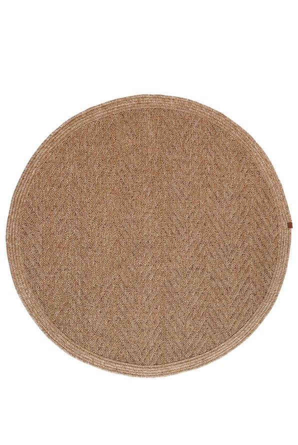 Boho 02 Naturel Yuvarlak Jüt Halı Yolluk Jüt Taban Jüt Kilim Hasır Halı Otantik Bohem Halı