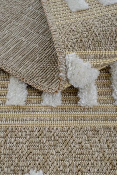 Seyran Halı Marakeş 676 Sarı İskandinav Kabartmalı Modern Dokuma Halı