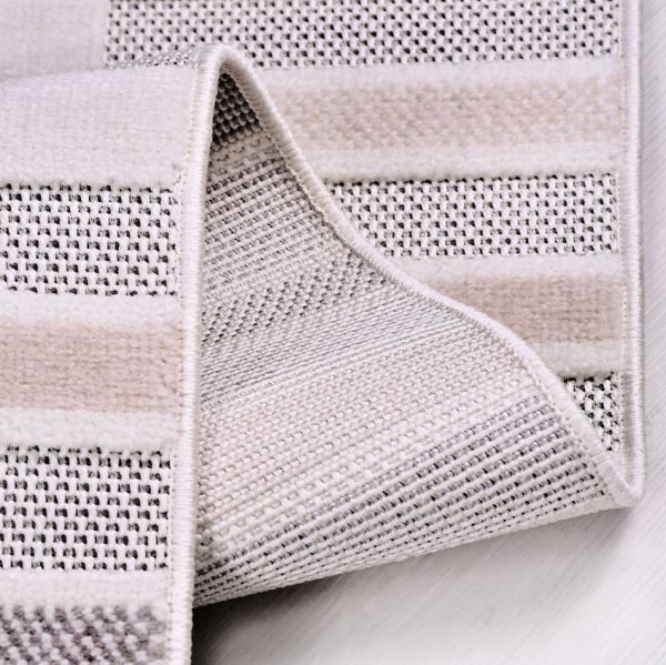 Crea Halı Rey 1858AK Beyaz Gri Yumuşak Dokulu Modern Halı My Crea Home