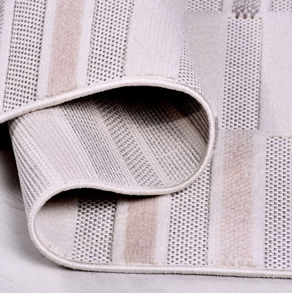 Crea Halı Rey 1858AK Beyaz Gri Yumuşak Dokulu Modern Halı My Crea Home