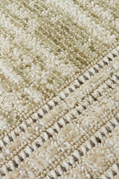 Sahara SHA 02 Cream Green Naturel ve Yumuşak Tuşeli Modern ve Şık Desenlere Sahip Hav Vermeyen Makine Halısı Soft Salon Oturma Odası Halısı Eko Halı