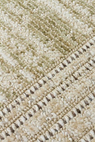 Sahara SHA 02 Cream Green Naturel ve Yumuşak Tuşeli Modern ve Şık Desenlere Sahip Hav Vermeyen Makine Halısı Soft Salon Oturma Odası Halısı Eko Halı