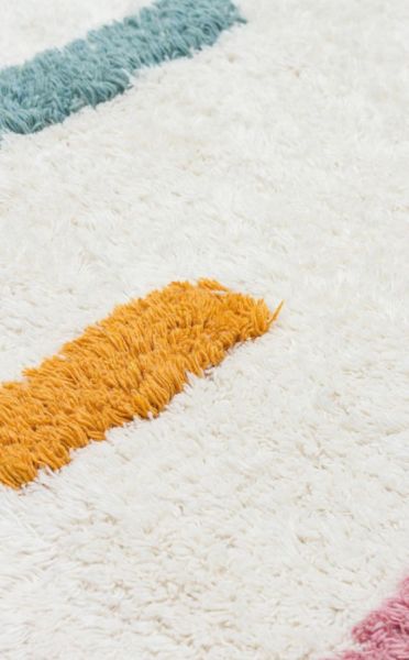 Eko Halı Cotton Bonn Multy XW CBN 03 Kaymaz Taban Yıkanabilir Natural Pamuk Bebek Çocuk Odası Halısı