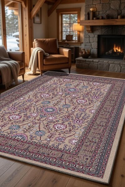 Drom Pamuk Dokuma Taban Kaymaz Şönil Makinede Yıkanabilir Kilim Salon Yatak Odası Mutfak Koridor Yolluk Kilim Vintage Etnik Desenli Salon Halısı