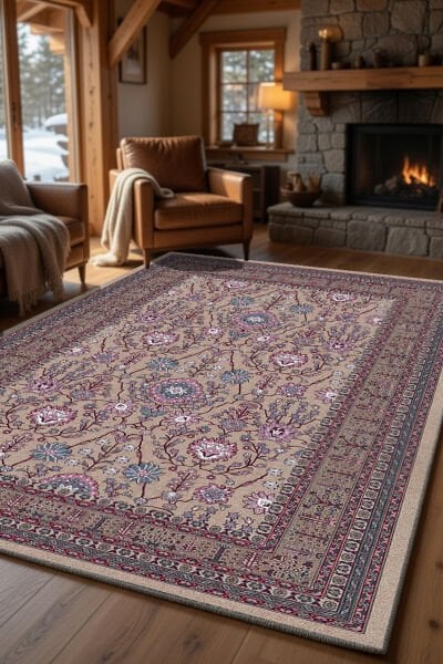 Drom Pamuk Dokuma Taban Kaymaz Şönil Makinede Yıkanabilir Kilim Salon Yatak Odası Mutfak Koridor Yolluk Kilim Vintage Etnik Desenli Salon Halısı