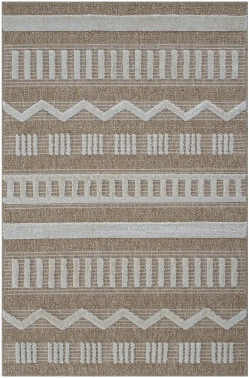 Seyran Halı Marakeş 676 Krem İskandinav Kabartmalı Modern Dokuma Halı