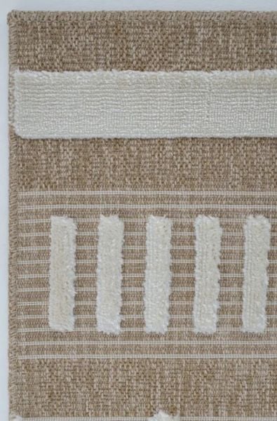 Seyran Halı Marakeş 676 Krem İskandinav Kabartmalı Modern Dokuma Halı