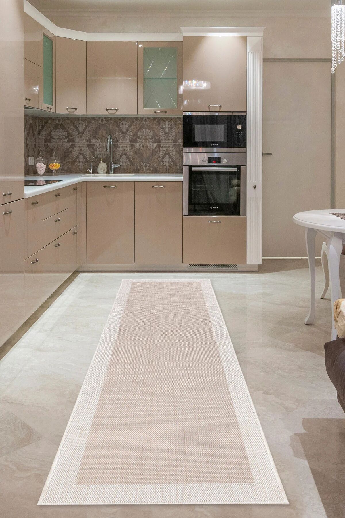 Norway Krem Bej Sisal Halı NR2 Dokuma Hav Toz Vermez Yıkanabilir Mutfak Balkon Koridor Halısı Kilim