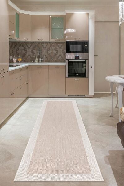 Norway Krem Bej Sisal Halı NR2 Dokuma Hav Toz Vermez Yıkanabilir Mutfak Balkon Koridor Halısı Kilim