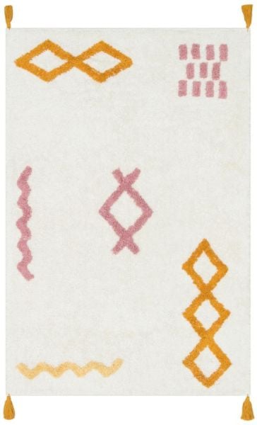 Eko Halı Cotton Bonn Multy XW CBN 04 Kaymaz Taban Yıkanabilir Natural Pamuk Bebek Çocuk Odası Halısı