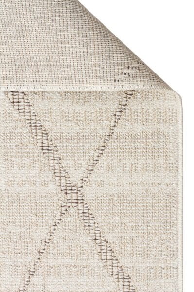 Sahara SHA 03 Cream Grey Naturel ve Yumuşak Tuşeli Modern ve Şık Desenlere Sahip Hav Vermeyen Makine Halısı Soft Salon Oturma Odası Halısı Eko Halı