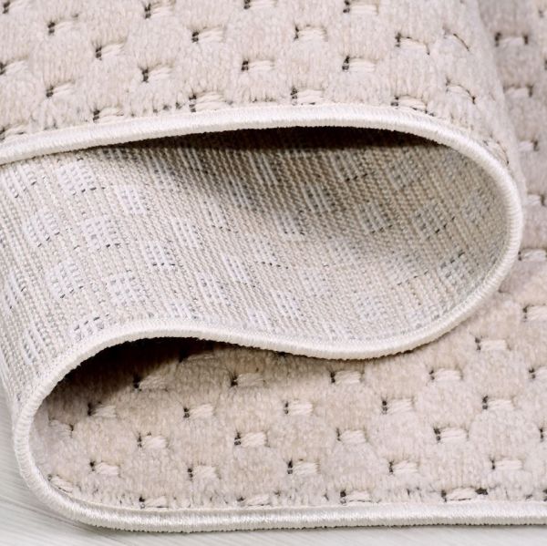 Crea Halı Rey 1859AK Krem Yumuşak Dokulu Modern Halı My Crea Home