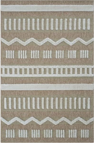 Seyran Halı Marakeş 676 Yeşil İskandinav Kabartmalı Modern Dokuma Halı