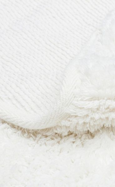 Eko Halı Cotton Bonn Beyaz Kaymaz Taban Yıkanabilir Natural Pamuk Yuvarlak Bebek Çocuk Odası Halısı