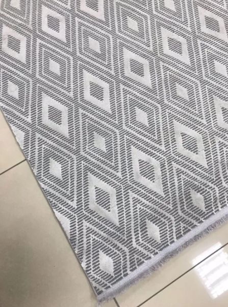 Padişah Lara Koleksiyonu 68926 095 Gri Dokuma Modern Salon Mutfak Halısı Yolluk