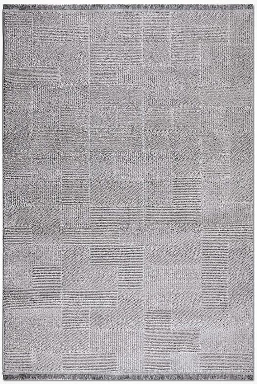 Crea Halı Chester CD05K Gri Ekstra Yumuşak Tuşeli Hav Toz Vermez Salon Halısı My Crea Home