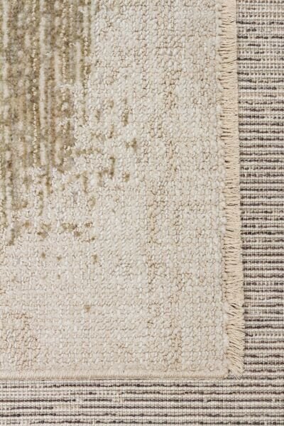 Sahara SHA 04 Cream Green Naturel ve Yumuşak Tuşeli Modern ve Şık Desenlere Sahip Hav Vermeyen Makine Halısı Soft Salon Oturma Odası Halısı Eko Halı
