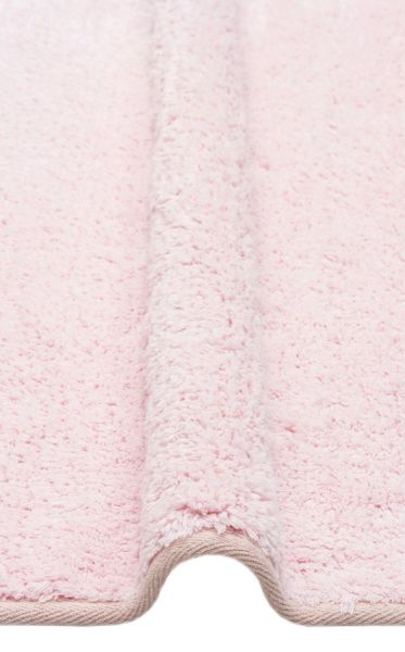 Eko Halı Cotton Bonn Pudra Pembe Kaymaz Taban Yıkanabilir Natural Pamuk Yuvarlak Bebek Çocuk Odası Halısı
