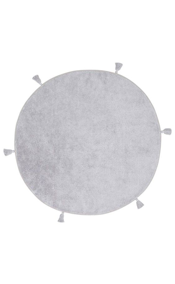Eko Halı Cotton Bonn Kaymaz Taban Yıkanabilir Natural Pamuk Yuvarlak Bebek Çocuk Odası Halısı