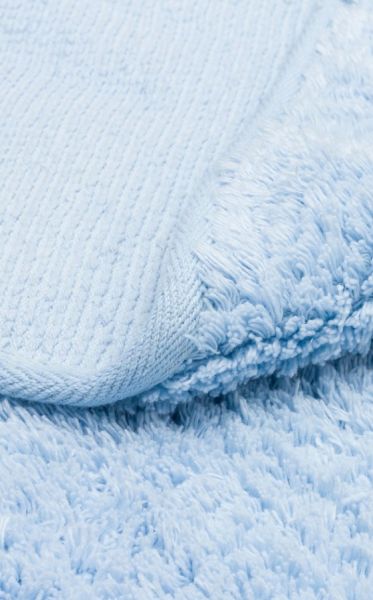 Eko Halı Cotton Bonn Mavi Kaymaz Taban Yıkanabilir Natural Pamuk Yuvarlak Bebek Çocuk Odası Halısı