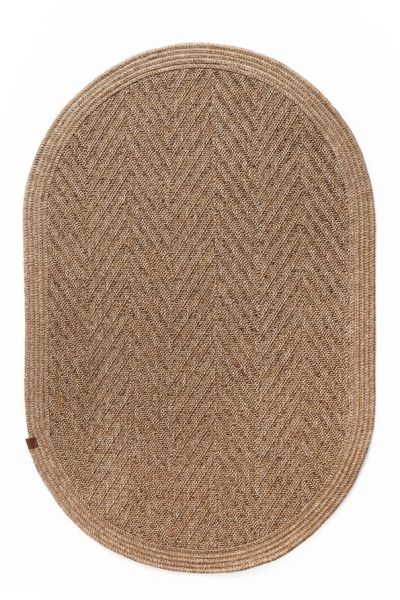 Boho 02 Naturel Oval Jüt Halı Yolluk Jüt Taban Jüt Kilim Hasır Halı Otantik Bohem Halı