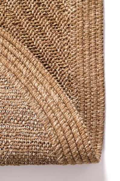 Boho 04 Naturel Oval Jüt Halı Yolluk Jüt Taban Jüt Kilim Hasır Halı Otantik Bohem Halı