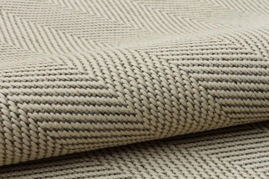 Lodz Bordürlü Sisal Hav Toz Vermeyen Dokuma Halı Hasır Gri Modern Kilim