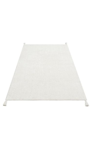 Eko Halı Cotton Bonn Beyaz Kaymaz Taban Yıkanabilir Natural Pamuk Bebek Çocuk Odası Halısı