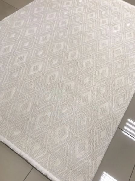 Padişah Lara Koleksiyonu 68926 060 Krem Dokuma Modern Salon Mutfak Halısı Yolluk