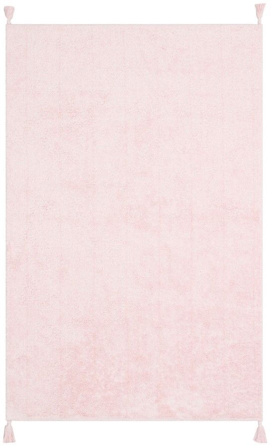 Eko Halı Cotton Bonn Pudra Pembe Kaymaz Taban Yıkanabilir Natural Pamuk Bebek Çocuk Odası Halısı