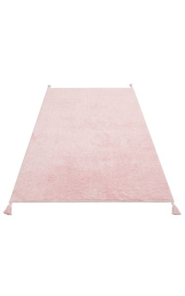 Eko Halı Cotton Bonn Pudra Pembe Kaymaz Taban Yıkanabilir Natural Pamuk Bebek Çocuk Odası Halısı
