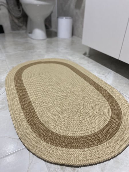 Halımax Milda Jüt Tekli Banyo Paspası Çift Taraflı Kaymaz Yıkanabilir Banyo Paspas Takımı