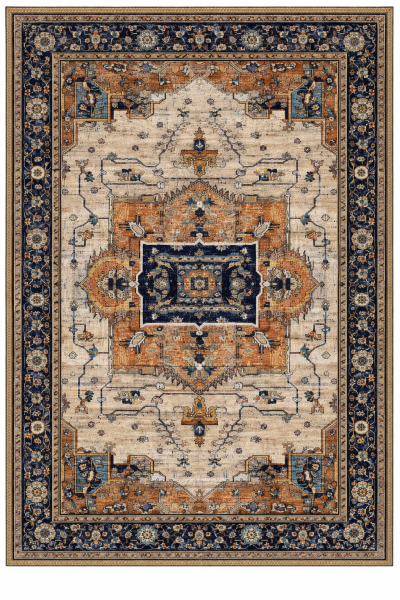 Drom Pamuk Dokuma Taban Kaymaz Şönil Makinede Yıkanabilir Kilim Salon Yatak Odası Mutfak Koridor Yolluk Kilim Klasik Desenli Çerçeveli Salon Halısı