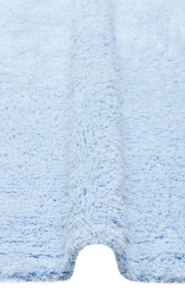 Eko Halı Cotton Bonn CBN Plain Blue Mavi Kaymaz Taban Yıkanabilir Natural Pamuk Bebek Çocuk Odası Halısı