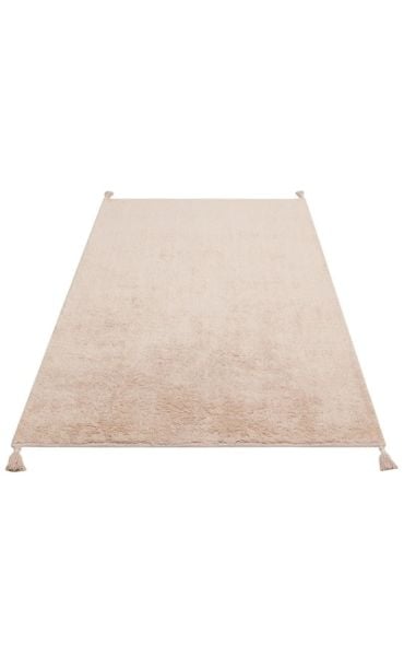 Eko Halı Cotton Boon Bej Kaymaz Taban Yıkanabilir Natural Pamuk Bebek Çocuk Odası Halısı