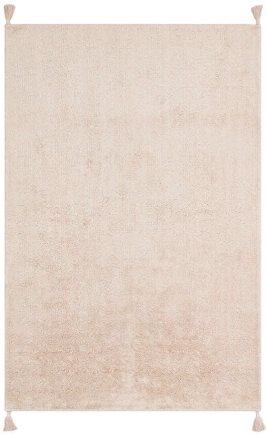 Eko Halı Cotton Boon Bej Kaymaz Taban Yıkanabilir Natural Pamuk Bebek Çocuk Odası Halısı