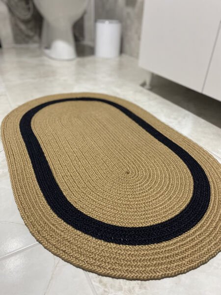 Halımax Milda Jüt Tekli Banyo Paspası Çift Taraflı Kaymaz Yıkanabilir Banyo Paspas Takımı